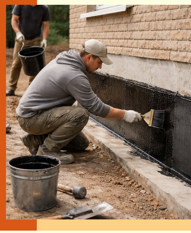Гидроизоляция цоколя домов и зданий в Губкине эффективными методами