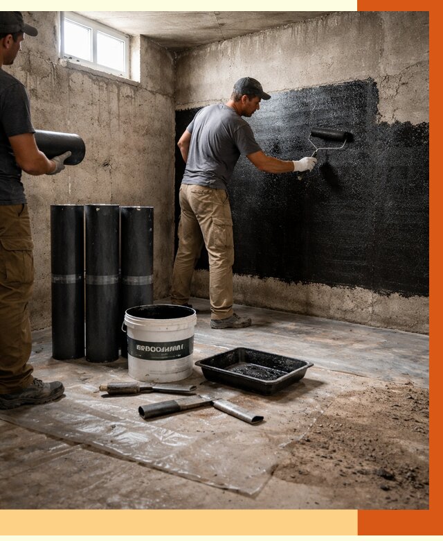 Гидроизоляция подвала в Губкине от 3555 руб. под ключ | Профессионально — ТепломастерГбк