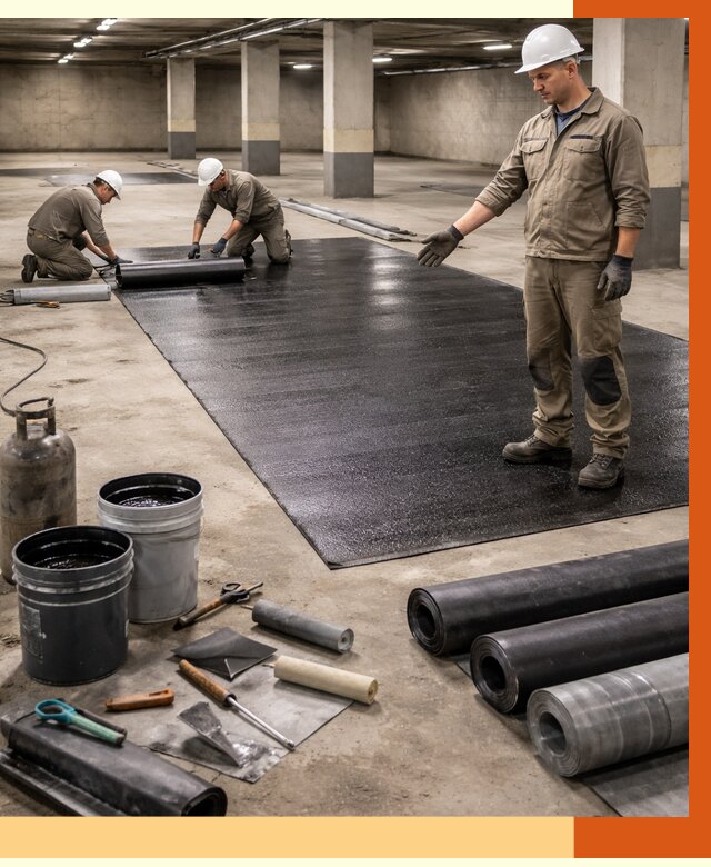 Гидроизоляция паркинга в Губкине от 1219 руб/м² — профессиональная защита | ТепломастерГбк