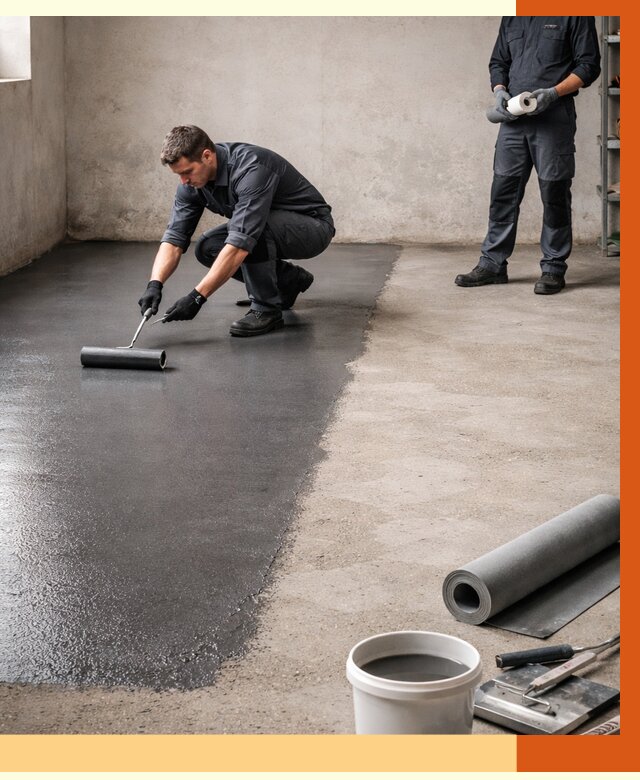 Гидроизоляция гаражного пола в Губкине от 3555 руб./м² — ТепломастерГбк профессионально