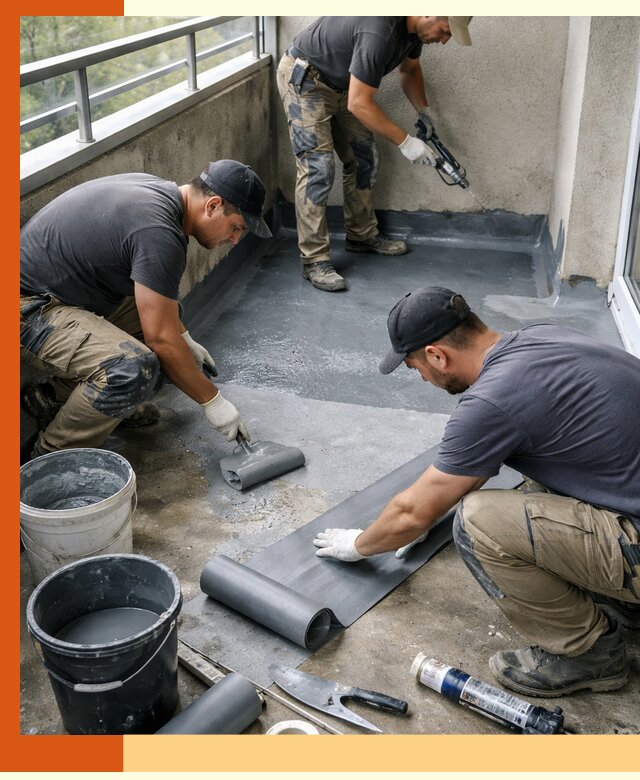 Гидроизоляция балкона в Губкине: надежная защита от протечек