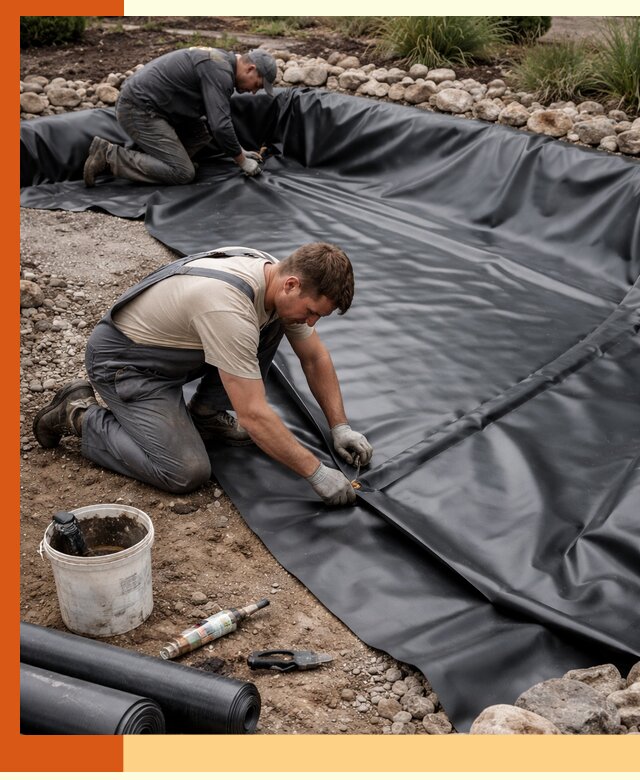 Гидроизоляция пруда в Губкине: надежная защита и герметизация