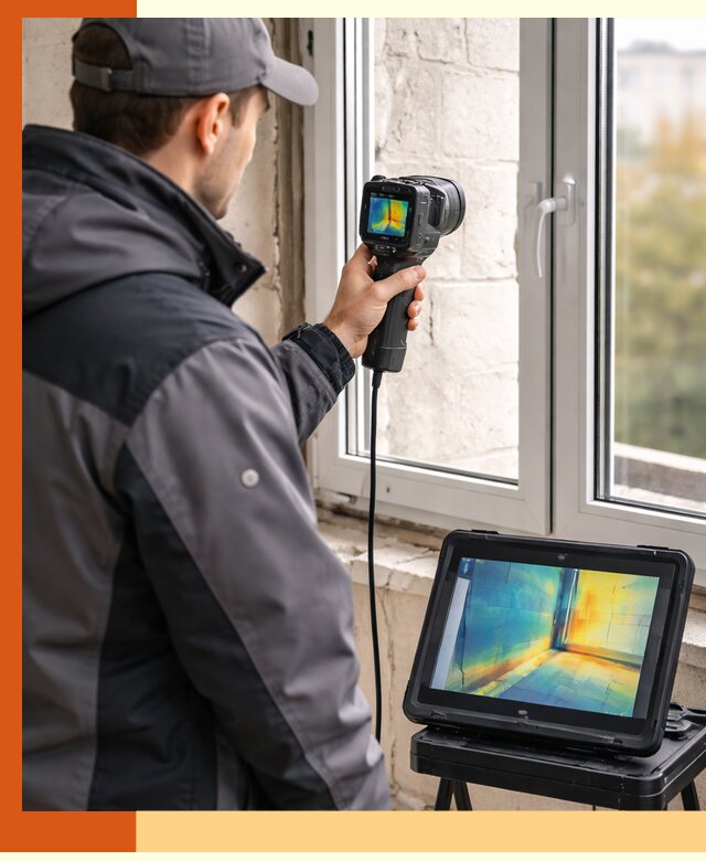 Тепловизионное обследование дома в Губкине для выявления утечек тепла