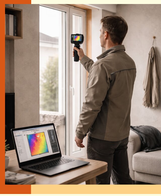 Тепловизионное обследование квартиры в Губкине для поиска утечек тепла