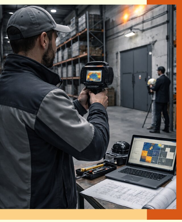 Тепловизионное обследование склада в Губкине от 6603 руб. | ТепломастерГбк