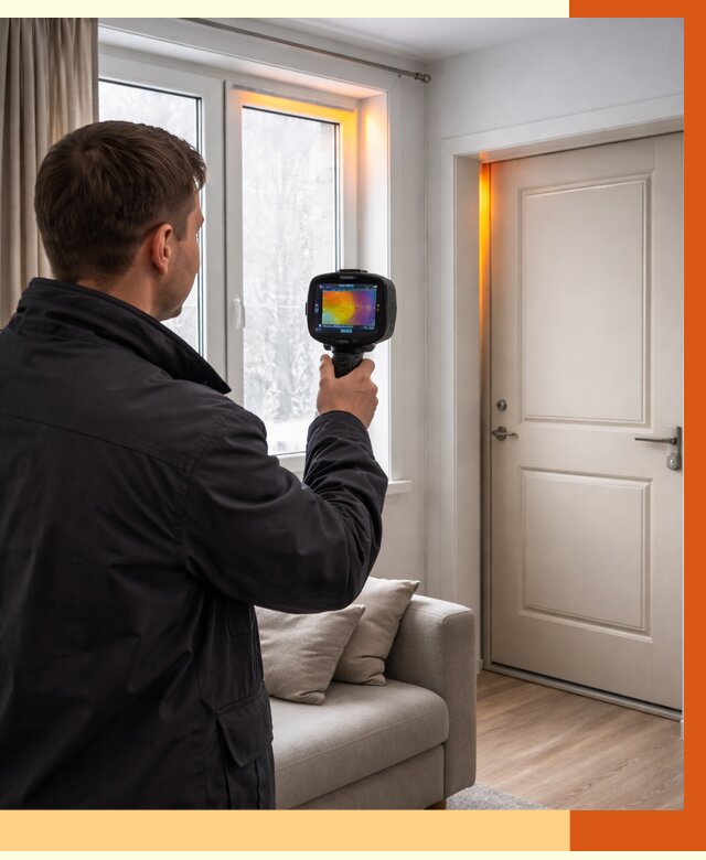 Тепловизионное обследование окон и дверей в Губкине от 4571 руб. | ТепломастерГбк