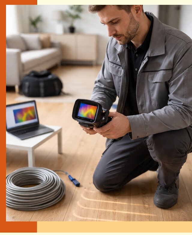 Тепловизионное обследование тёплого пола в Губкине для точной диагностики