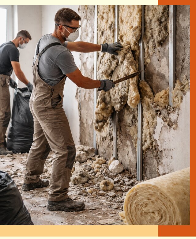 Демонтаж старого утеплителя в Губкине от 3555 руб. — работы под ключ | ТепломастерГбк