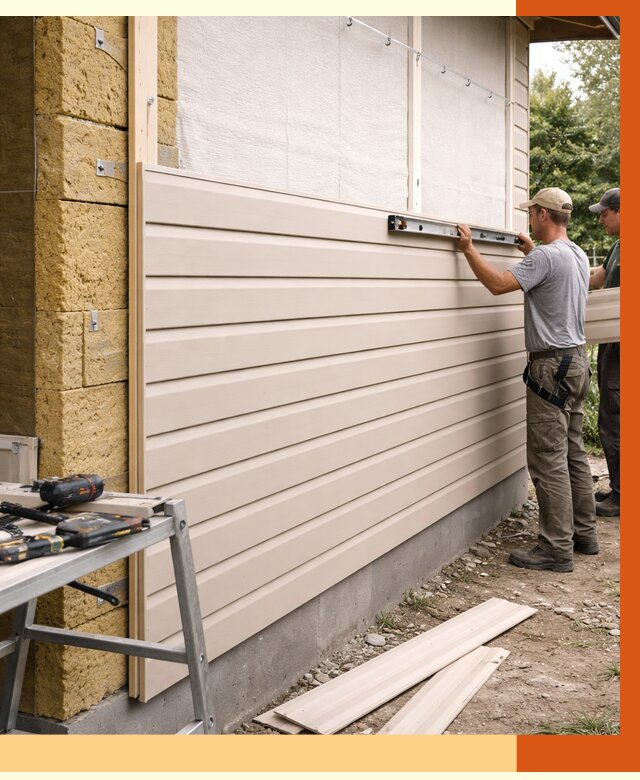 Монтаж сайдинга после утепления в Губкине от 1879 руб. — обшивка и облицовка | ТепломастерГбк