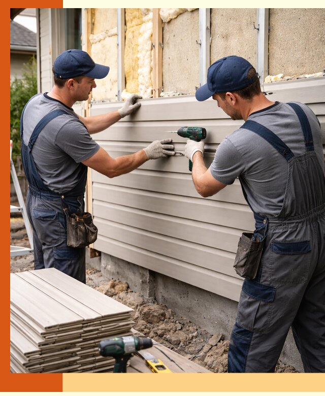 Монтаж сайдинга после утепления в Губкине качественно и надежно